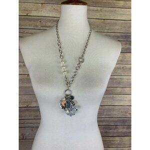 Crave Brand NEW Cluster Statement Necklace Silver